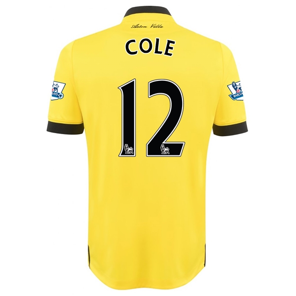 Aston Villa 2015-16 COLE #12 Away Soccer Jersey